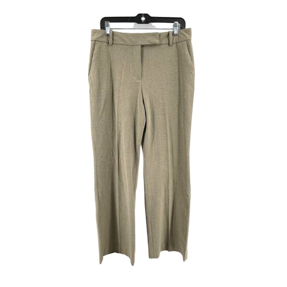 Talbots Heritage Women's Brown Mid Rise Flat Front Wide Leg Career Pants Size 10 - Picture 1 of 12